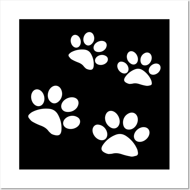 Paws - Pet Love Dog Paw Wall Art by amalya